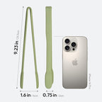carrotez Silicone Cooking Kitchen Tongs, Anti-Slip,Non-Scratch Serving Tongs 9.25 Inches - Sage Green