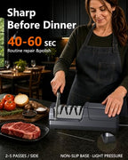 3-Stage Electric Knife Sharpener for Dull Straight-Edge Kitchen Knives - view 4