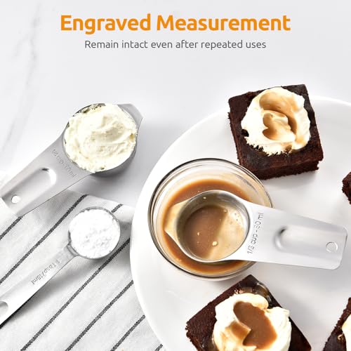 Measuring Cups and Spoons, 18/8 Stainless Steel Measure Set of 12 - view 4
