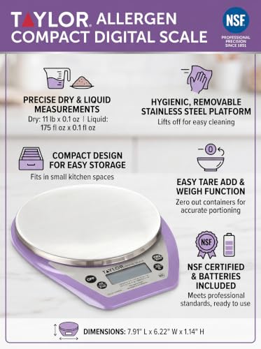1020PRNFS Allergy Digital Scale, Purple - view 2