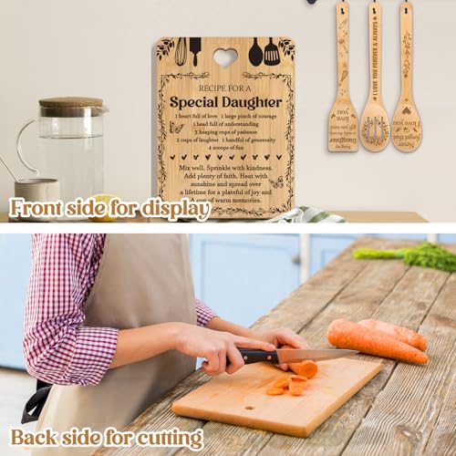 Gifts for Daughter - "Recipe for a Special Daughter" 4PCS Cutting Board Set - view 3