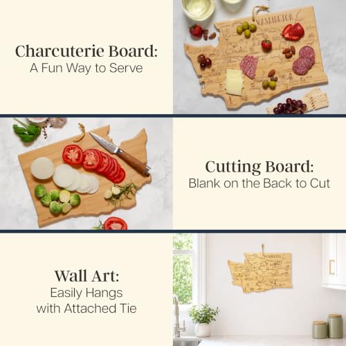 Destination Washington State Shaped Cutting Board - view 2
