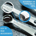 Measuring Cups and Spoons Set, 16-Piece Stainless Steel, Leveler & Chart - view 4