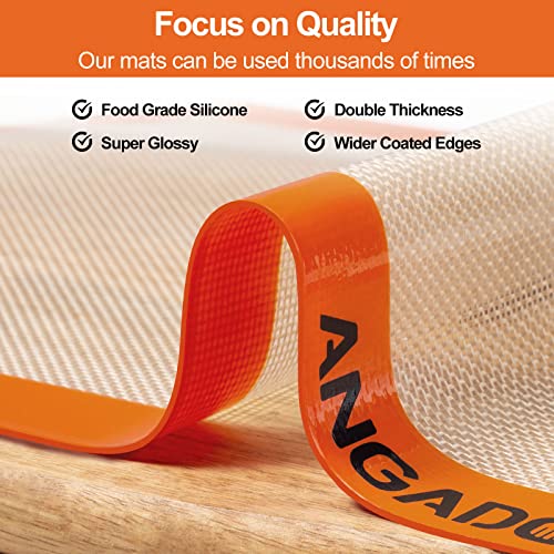 Silicone Baking Mat Sheets Set, Easy Clean &Non-Stick Food Grade Reusable Baking Mat, 2 Half Sheet Baking Mats Silicone for Oven, Macarons, Cookies and Pastry - view 5