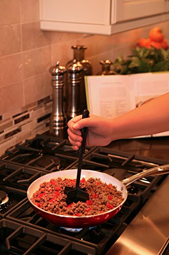 HIC Kitchen Original Hamburger Ground Meat Vegetable Frozen Concentrate Egg Chopper, Heat-Resistant Nylon, Black - view 3