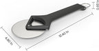 Witt Stainless Steel Pizza Cutter Wheel – Professional Pizza Cutter & Pizza Slicer, Sharp One-Cut Blade, Non-Slip Handle, Protective Case, Dishwasher Safe, 12.4 Inch