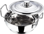 Vinod Platinum Triply Stainless Steel Sauce Pot, 372oz (11-Inch) | Heavy-Bottom | Induction & Gas Compatible | Riveted Handles | PFOA-Free & Dishwasher Safe