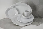 Tuxton China ALH-116 Platter, 11-3/4" x 8-1/2", Oval, Wide Rim, Rolled Edge, Microwave and Dishwasher Safe, Oven Proof, Fully Vitrified, Alaska, Porcelain White, Pack of 12