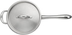 Fissler M5 Pro-Ply 5-ply Stainless Steel Sauté Pan, 3 Quart, with Metal Lid