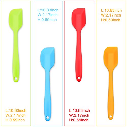 Silicone Spatula 4-piece Set,Heat-Resistant Spatulas,Non-stick Rubber Spatulas with Stainless Steel Core - view 3