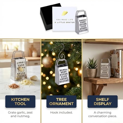 Mini Cheese Grater Gift Set, You Make Life a Little Grater Funny Chef Gift - view 4
