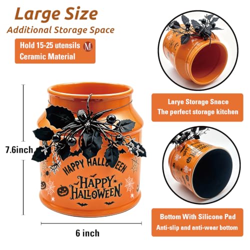 Halloween Kitchen Decor, Halloween Ceramics Utensil Holder - view 2