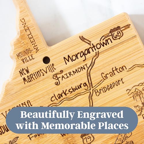 Destination West Virginia State Shaped Cutting Board - view 3
