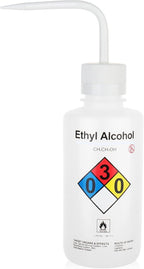 Ethyl Alcohol Wash Bottles, 1PC of Vol.500ml (17oz), Narrow Mouth, Self-Venting Safety Wash Bottles, LDPE Material,IN-WBE501