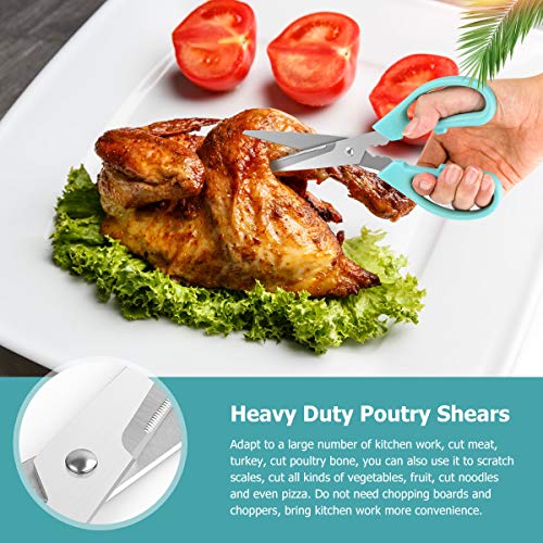 3-Color Stainless Steel Dishwasher Safe Kitchen Shears Food Scissors - view 4