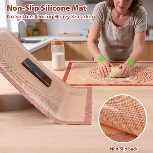 Non-slip Silicone Pastry Mat Extra Large Measurements 28''x 20'' Baking Mat - view 5