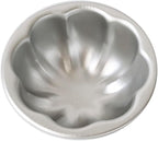 6 Pack Egg Tart Pans Pumpkin Shape, Aluminum Jelly Mold, Pudding Cup Molds, Small Muffin Pan for Baking Jello, Cupcake, Tartlets, 3.3" x 1.7"
