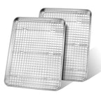 Half Sheet Baking Pan & Wire Rack, 17.5" x 13" Large Stainless Steel Cookie Sheets with Cooling Rack Set, Nonstick & Oven Safe Commercial Baking Tray Pans - 4 Pack