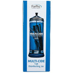 ForPro Multi-Cide Tall Glass Jar, for All Hairstyling Tools Including Brushes, Combs & Shears, 37 oz