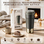 Dual Voltage Travel Electric Kettle, Portable Water Boiler with 6 Temp LCD Display, 316 Stainless Steel Double-Wall Insulated Small Tea Maker, 100-240V, 400ml/13.53oz Gifts for Men Women, Gray - view 7