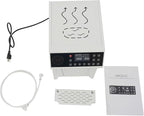 8L/2.11gal Commercial Steam Milk Frother, 3000W 5-Gear Fast Heating Milk Steamer Machine Electric Steam Milk Frothing Machine Espresso Coffee Milk Foam Machine for Bar Cafe