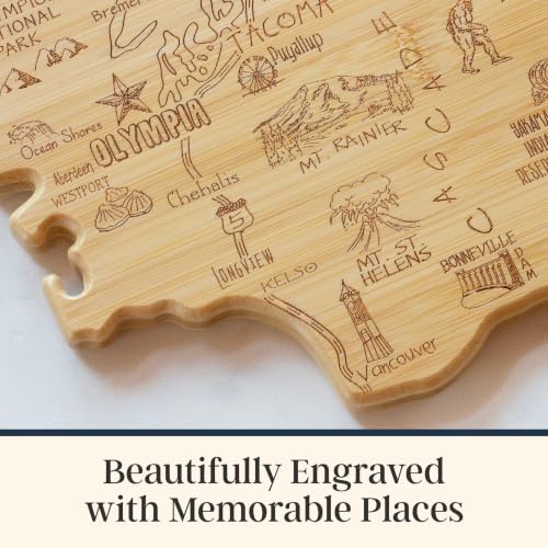 Destination Washington State Shaped Cutting Board - view 3