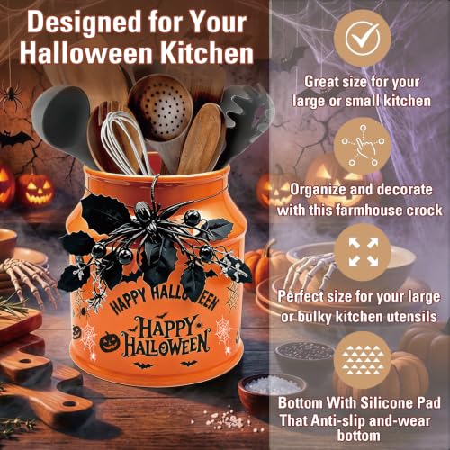 Halloween Kitchen Decor, Halloween Ceramics Utensil Holder - view 3