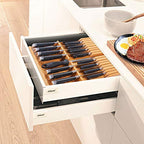In-drawer Knife Block Bamboo Kitchen Knives Drawer Organizer Large - view 6