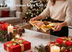 Acacia Wood Christmas Tree Cutting Board 15x12 Inch Charcuterie Board with Handle, Xmas Cheese Appetizer Tray, Wooden Decorative Serving Platter for Holiday Kitchen Party - view 2