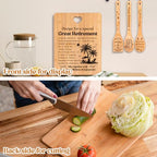 Retirement Gifts for Woman/Men 2026, Happy Retirement Bamboo Cutting Board Set for Colleagues, Coworker, Friend, Teacher, Boss, Parents, Family - Recipe for a Special Great Retirement. - view 3
