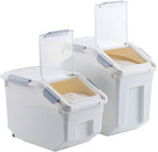 CITY BABY 2 Pack Airtight Flour Storage Container With Scoop,Dry Food, Sugar, Baking Supplies,Rice Container Set -BPA Free- Pet Food Storage Container,Dog Cat Birds Food Bin(30LB)