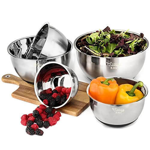 Mixing Bowls with Lids Set, Stainless Steel Mixing Bowls Set of 5 - view 4