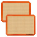 Silicone Baking Mat Sheets Set, Easy Clean &Non-Stick Food Grade Reusable Baking Mat, 2 Half Sheet Baking Mats Silicone for Oven, Macarons, Cookies and Pastry