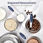 Measuring Cups Spoons Set, 18/8 Stainless Steel, 12Pc/Midnight Blue - view 4