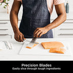 Foodi StaySharp Knife Block with Integrated Sharpener, 6-Piece Set [K32006UK] Stainless Steel, Scissors, Silver/Black - view 3