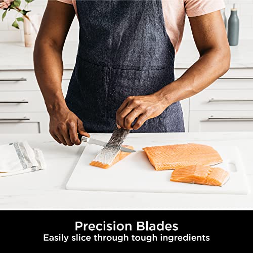 Foodi StaySharp Knife Block with Integrated Sharpener, 6-Piece Set [K32006UK] Stainless Steel, Scissors, Silver/Black - view 3