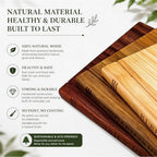 Book Cutting Board Set of 3 with Stand, Decorative Wooden Cutting Boards - view 3
