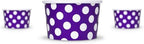 UNIQ 1000-Count 4 oz Polka Dot Paper Ice Cream Cups Purple Color | Perfect for Halloween, Disposable Dessert Bowls | Frozen Dessert Supplies
