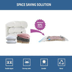 7 Pack Medium Space Saver Vacuum Storage Bags for Clothing Travel, Vacuum Seal Compression Bags for Clothes, Packing, Luggage, Blankets, Comforters and Pillows, Hand Pump Included