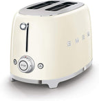SMEG 2 Slice Toaster with 6 Presets and Defrost Function and Removable Crumb Tray (Cream)