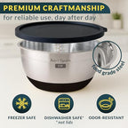 Stainless Steel Mixing Bowls with Lids Set of 5, 3 Graters, Black - view 4