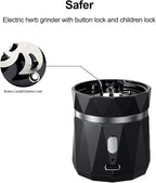 Electric Spice and Herb Grinder, Dry Herb Mini Electric Grinder Compact Size with 1.7oz/50ml Herb Jar and Spoon Tool