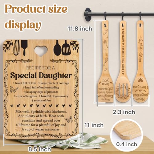 Gifts for Daughter - "Recipe for a Special Daughter" 4PCS Cutting Board Set - view 5