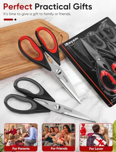 Kitchen Scissors Shears All Purpose Heavy Duty, Protective Sheath - view 5