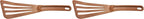 Mercer Culinary Hell's Tools Hi-Heat Slotted Spatula, 12 Inch x 3.5 Inch, Brown (Pack of 2)