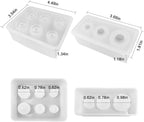 DLAND 2 Pcs Ball Silicone Resin Molds, Sphere Bead Resin Epoxy Universe Spheroid Molds, Pendant Casting Molds for DIY Jewelry Making