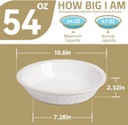 Sweejar Ceramic Pie Pan for Baking,Round Baking Dish Pan for Dinner 10 Inches, Pie Dish Non-Stick Pie Plate for Quiche, Tart, Cake, Pumpkin Pie, Pot Pies (White)