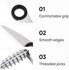 Piranha Spiral Cutter, 2025 Stainless Steel Spiral Cutter for Veggies, Kitchen Spiralizer Tool for Cucumber, Potato, Carrot and More
