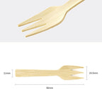 Bamboo Cutlery Set | 2000PK Mini Forks 3.54" Disposable Small 100% Compostable Eco-Friendly Renewable Natural Fork Bulk for Dessert/Fruit
