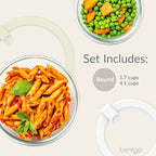 Signature Glass Food Storage Containers with Lids, 4 Piece Set - view 6